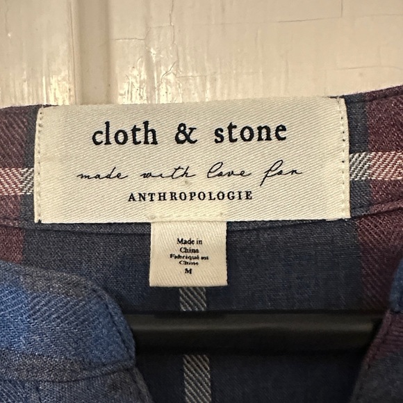 Anthropologie Blue and Red Plaid Long Sleeve ruffle Dress - Picture 4 of 7